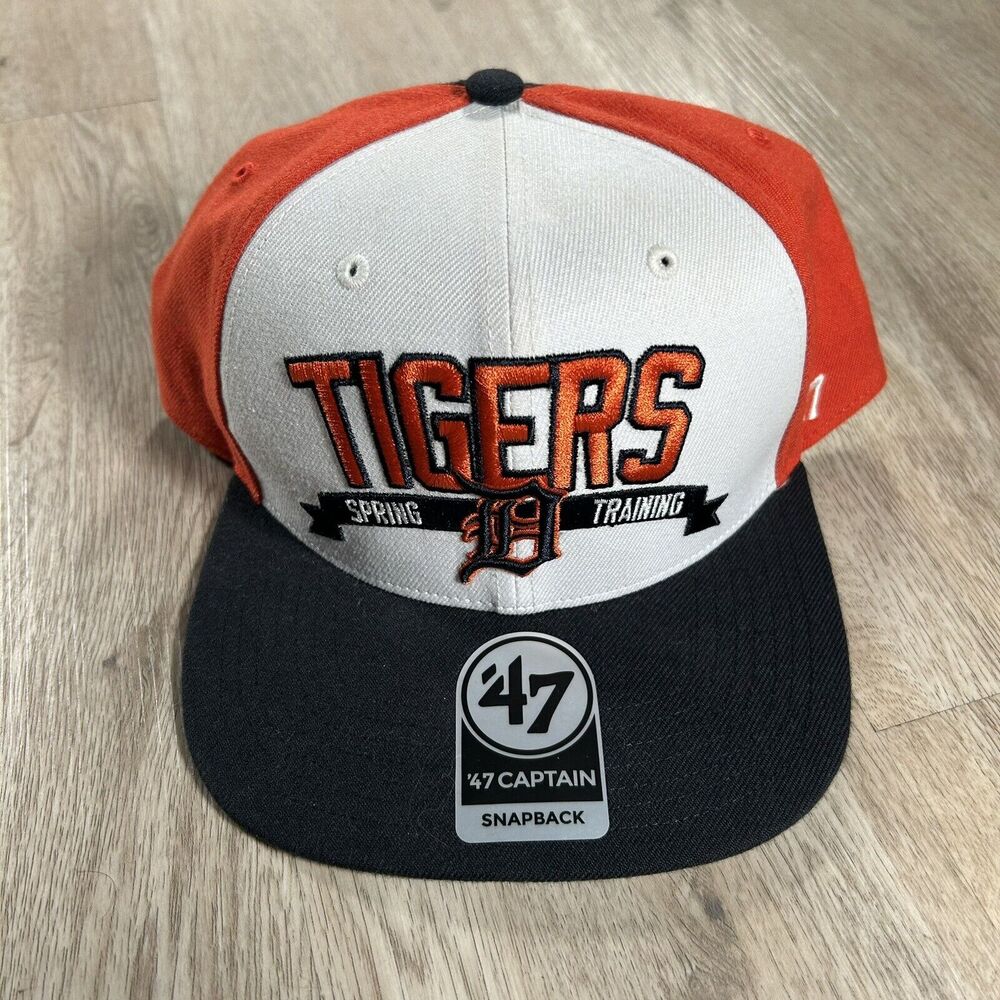 Detroit Tigers Hat Snapback NEW MLB‎ Baseball 47 Brand White Blue Cap